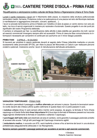 Cantiere Torre d'Isola  – Prima fase